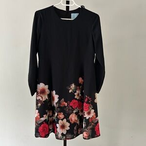 CECE by Cynthia Steffe A-Line Floral Dress, Size 0.